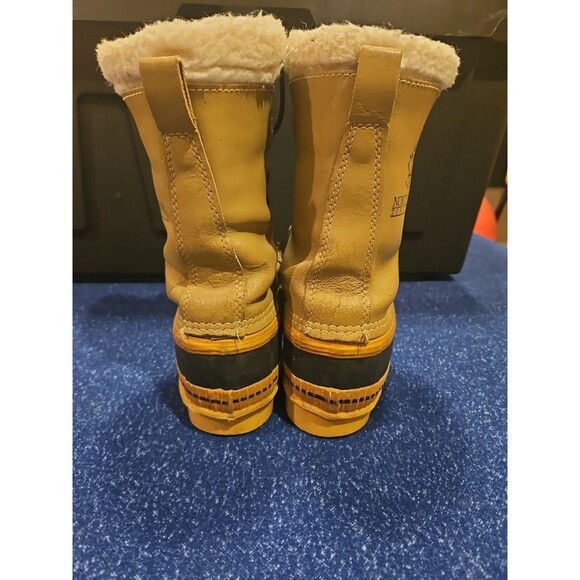 Canada Northwest Territory Duck Snow Lace Up Boots Tan Black Mens Size 8 w Liner - Picture 5 of 8